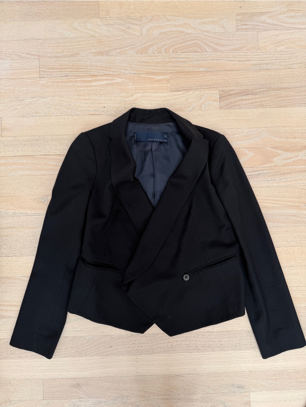 ZARA Classic Black Women's Wool Blazer